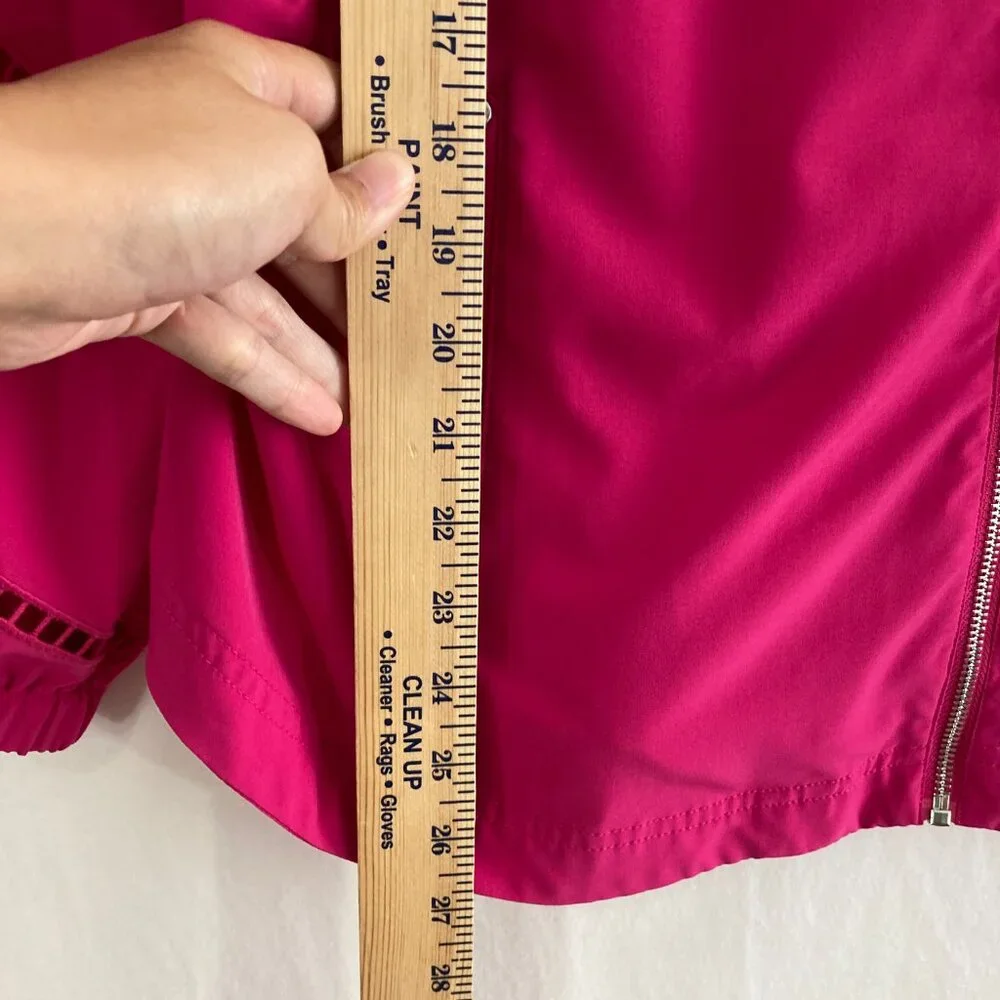 Chico's size 16 Pink Zenergy UPF‎ 50 Sun Protection Neema Lattice Jacket Active